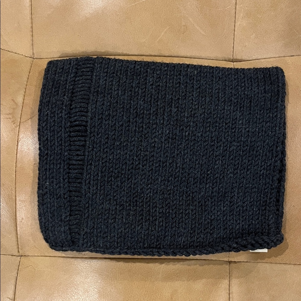 Dark Grey Knit Toddler Merino Wool Hat